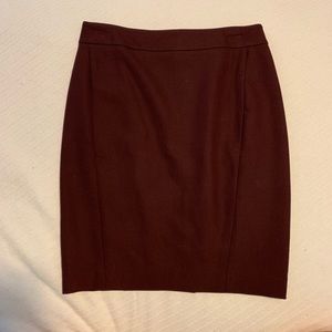 Loft Burgundy Pencil Skirt